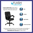 UrbanPro Mid-Back Leather Overstuffed Office Chair in  Black