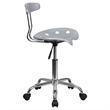 UrbanPro Computer Office Swivel Chair Seat in Silver and Chrome