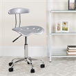 UrbanPro Computer Office Swivel Chair Seat in Silver and Chrome