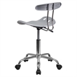 UrbanPro Computer Office Swivel Chair Seat in Silver and Chrome