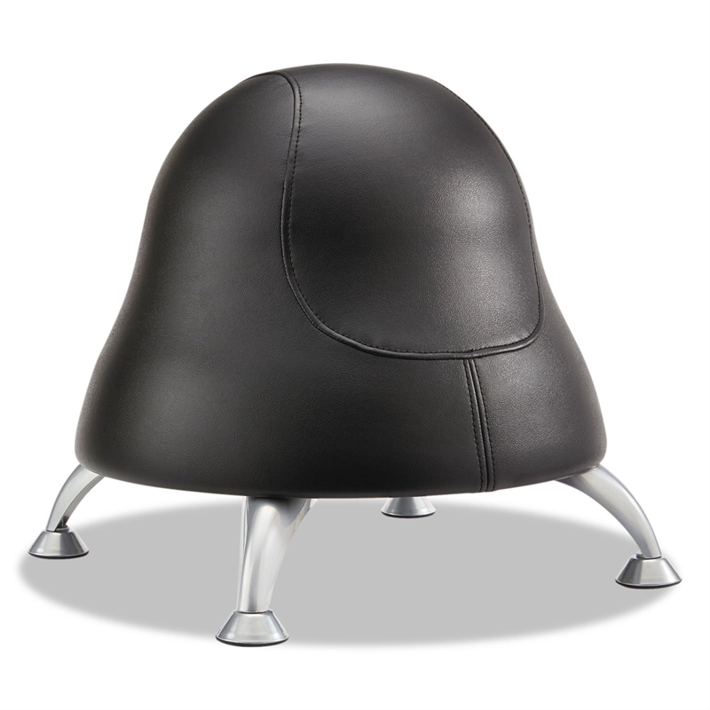 UrbanPro Vinyl Upholstered Pump Ball Office Chair in Black
