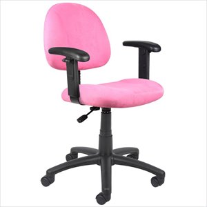 urbanpro modern microfiber deluxe posture padded chair in pink
