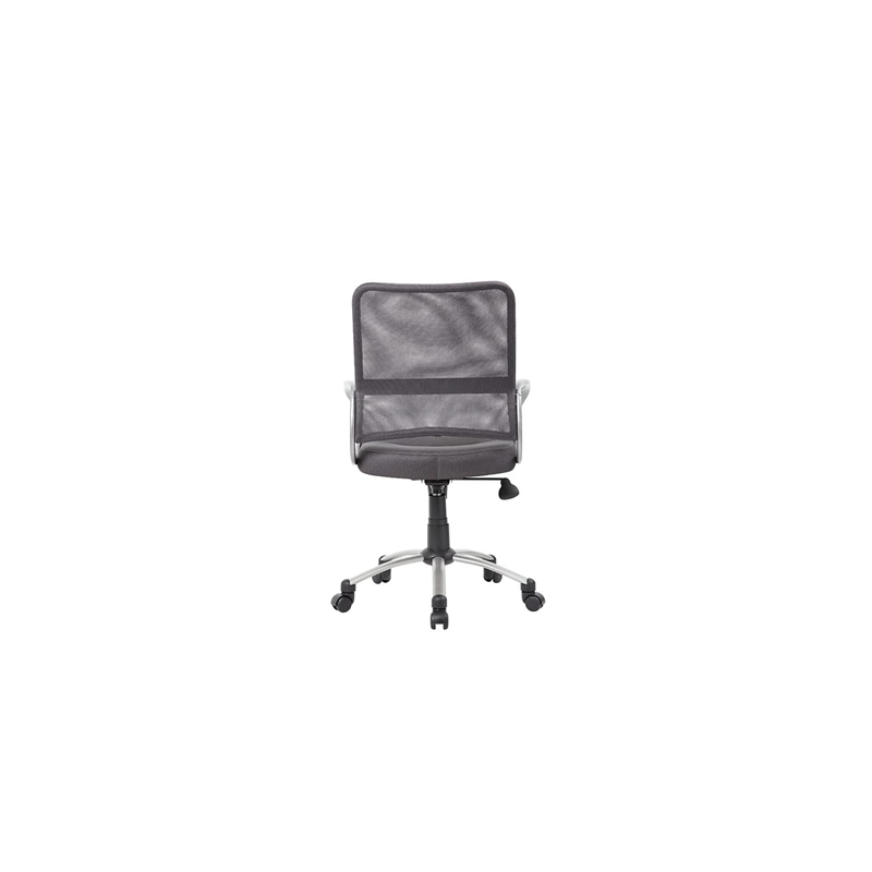 UrbanPro Contemporary Fabric Mesh Back with Pewter Task Office Chair in Grey