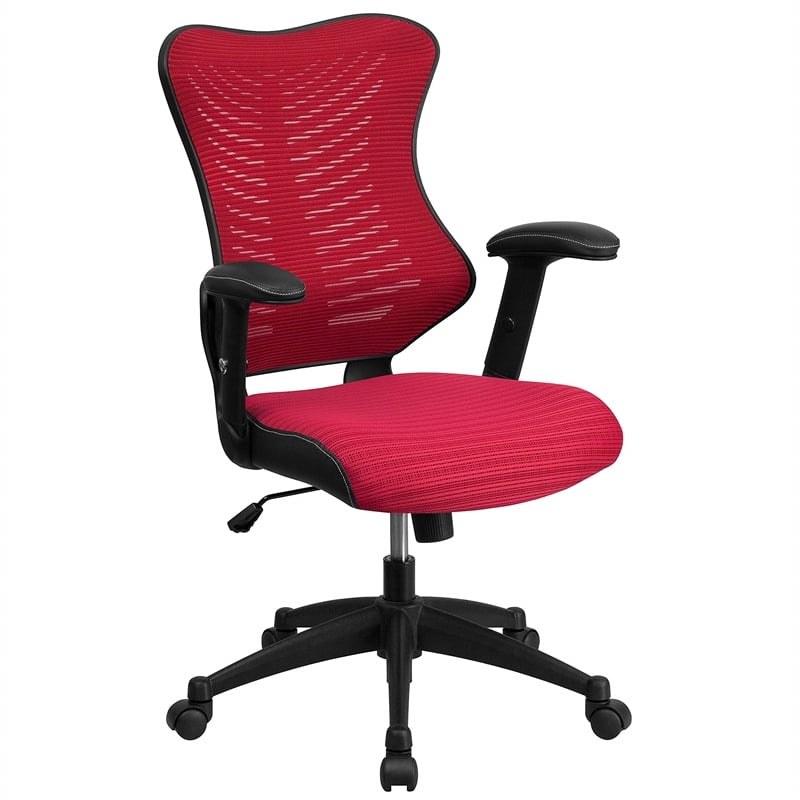 UrbanPro High Back Mesh Office Chair in Burgundy