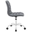 UrbanPro Modern Mid Back Armless Swivel Office Chair in Gray