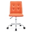 UrbanPro Modern Faux Leather/Steel Mid Back Swivel Office Chair in Orange