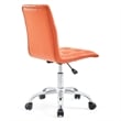 UrbanPro Modern Faux Leather/Steel Mid Back Swivel Office Chair in Orange