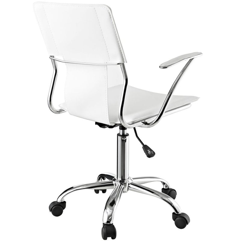 UrbanPro Modern Vinyl/Steel Adjustable Height Office Chair in White