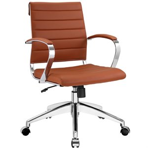 UrbanPro Modern Mid Back Office Chair in Terracotta