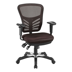 UrbanPro Modern Fabric/Sponge Adjustable Height Office Chair in Mahogany/Black