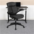 UrbanPro Leather Swivel Office Chair in Black