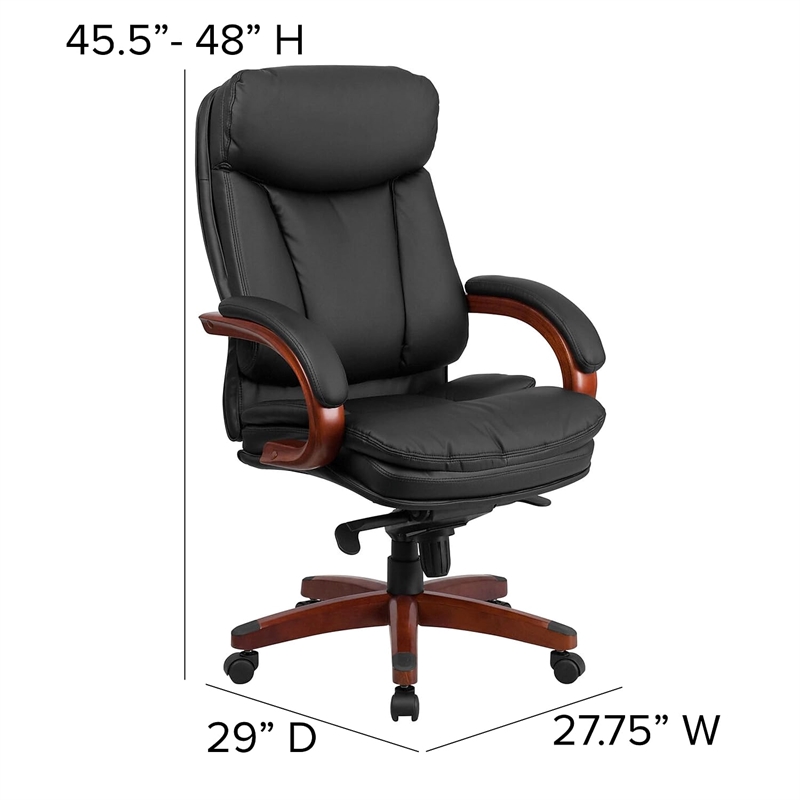 UrbanPro High Back Leather Swivel Office Chair in Black