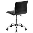 UrbanPro Mid Century Ribbed Faux Leather Office Chair in Black