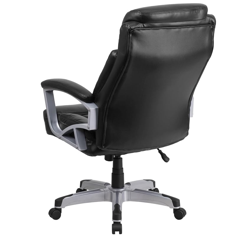 UrbanPro Big and Tall Leather Swivel Office Chair in Black