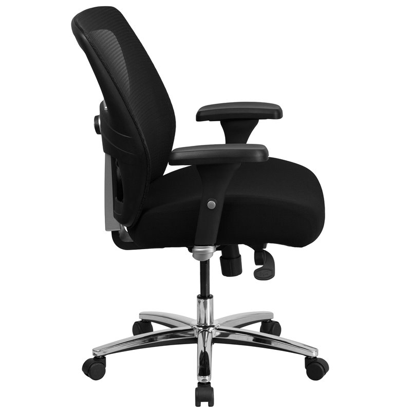 UrbanPro Contemporary Big and Tall Swivel Office Chair in Black