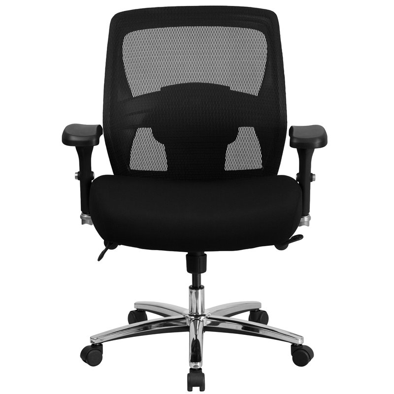 UrbanPro Contemporary Big and Tall Swivel Office Chair in Black