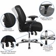 UrbanPro Contemporary Big and Tall Swivel Office Chair in Black