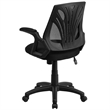 UrbanPro Contemporary Mid-Back Office Swivel Chair In Black Mesh