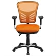 UrbanPro Contemporary Mid Back Mesh Swivel Office Chair in Orange