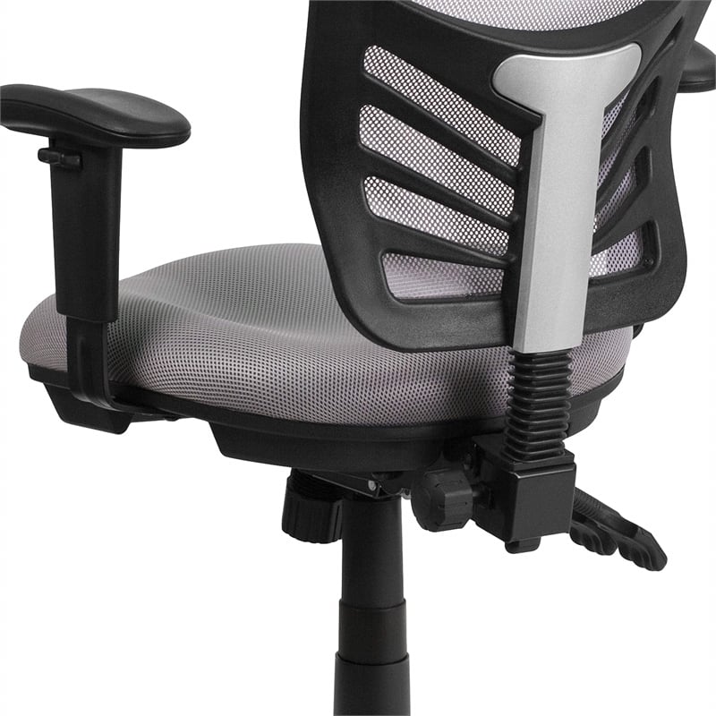 UrbanPro Contemporary Mid Back Mesh Swivel Office Chair in Gray