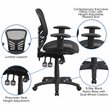 UrbanPro Contemporary Mid Back Mesh Swivel Office Chair in Black