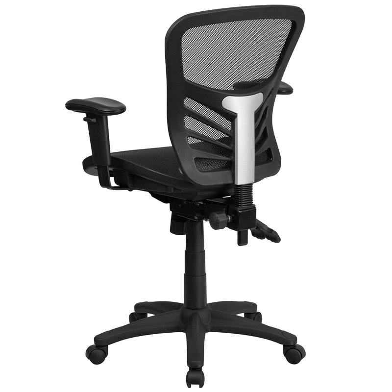 UrbanPro Contemporary Mid Back Mesh Swivel Office Chair in Black