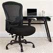 UrbanPro Contemporary Big and Tall Fabric Swivel Chair in Black