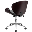 UrbanPro Leather Swivel Office Chair in Black and Mahogany