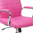 UrbanPro Modern Mid Back Faux Leather Swivel Office Chair in Pink