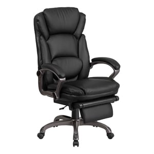 urbanpro contemporary faux leather high-back reclining office chair in black