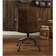 UrbanPro Leather Swivel Office Chair in Vintage Whiskey