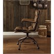 UrbanPro Leather Swivel Office Chair in Vintage Whiskey