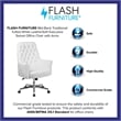 UrbanPro Modern Faux Leather Mid Back Swivel Office Chair in White