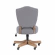 UrbanPro Wood Upholstered Swivel Office Chair in Gray