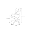 UrbanPro Wood Upholstered Swivel Office Chair in Gray