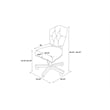 UrbanPro Wood Upholstered Swivel Office Chair in Beige