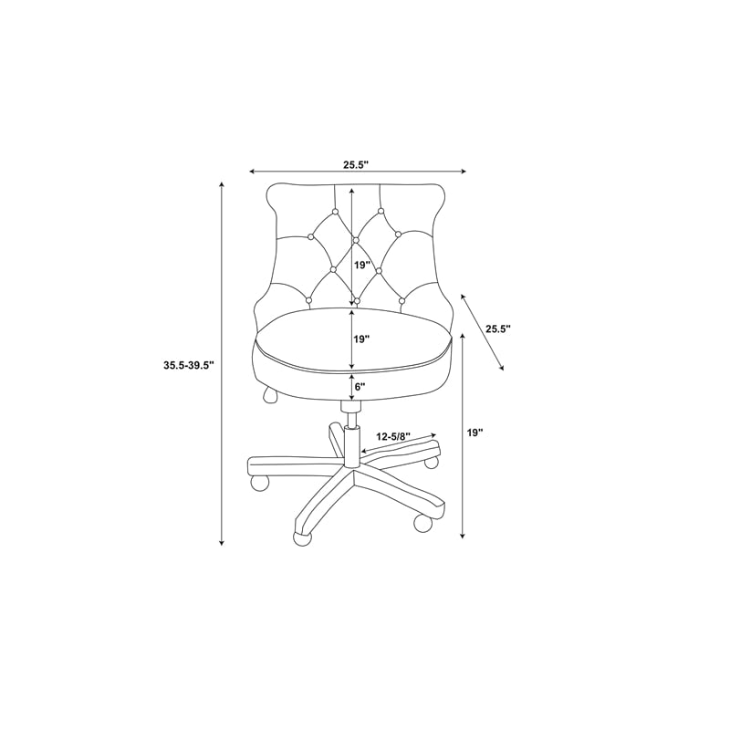 UrbanPro Wood Upholstered Office Chair in Beige