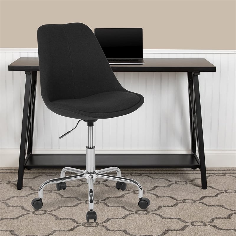 UrbanPro Mid Back Swivel Office Chair in Black