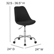 UrbanPro Mid Back Swivel Office Chair in Black