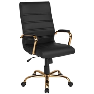 UrbanPro High Back Leather Swivel Office Chair in Black