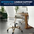 UrbanPro Contemporary Faux Leather High Back Swivel Office Chair in White/Gold