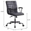 UrbanPro Executive Office Chair in Black Top Grain Leather
