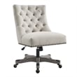 UrbanPro Wood Upholstered Office Chair in Natural Beige