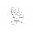 UrbanPro Wood Upholstered Office Chair in Light Gray