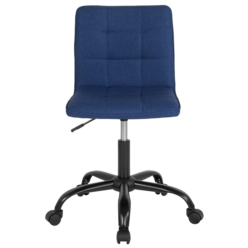 UrbanPro Mid Back Tufted Swivel Office Chair in Blue