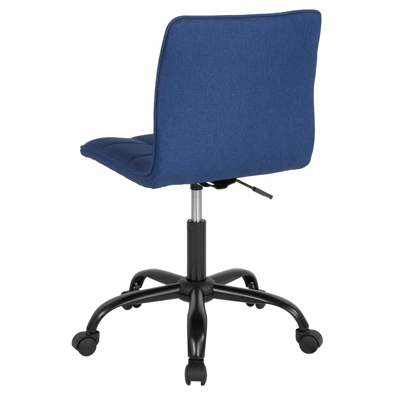 UrbanPro Mid Back Tufted Swivel Office Chair in Blue