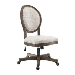 urbanpro wood upholstered office chair in beige