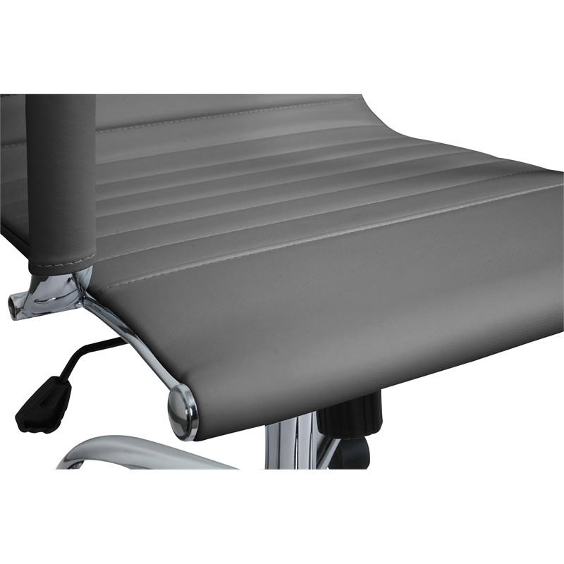 UrbanPro Modern Faux Leather Executive Swivel Office Chair in Gray