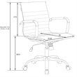 UrbanPro Modern Faux Leather Executive Swivel Office Chair in Gray