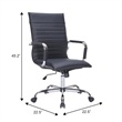 UrbanPro High Back Leatherette Executive Swivel Office Chair in Black